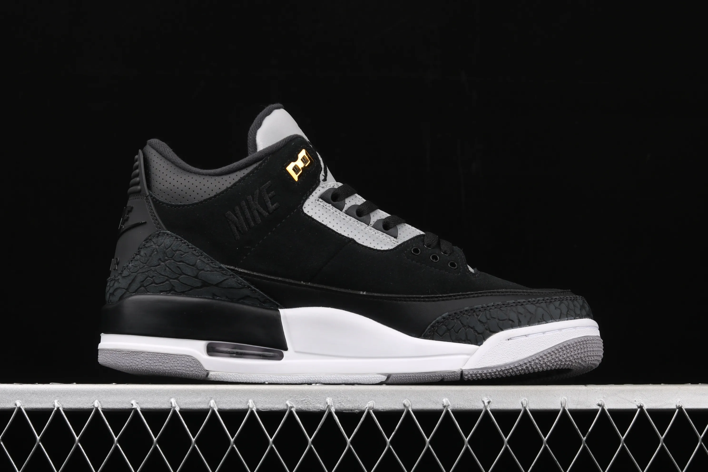 All categories Air Jordan Jordan series basketball shoes Air Jordan 3 Air Jordan 3 Retro Tinker AJ3 Joe 3 reflective black cement CK4348-007
